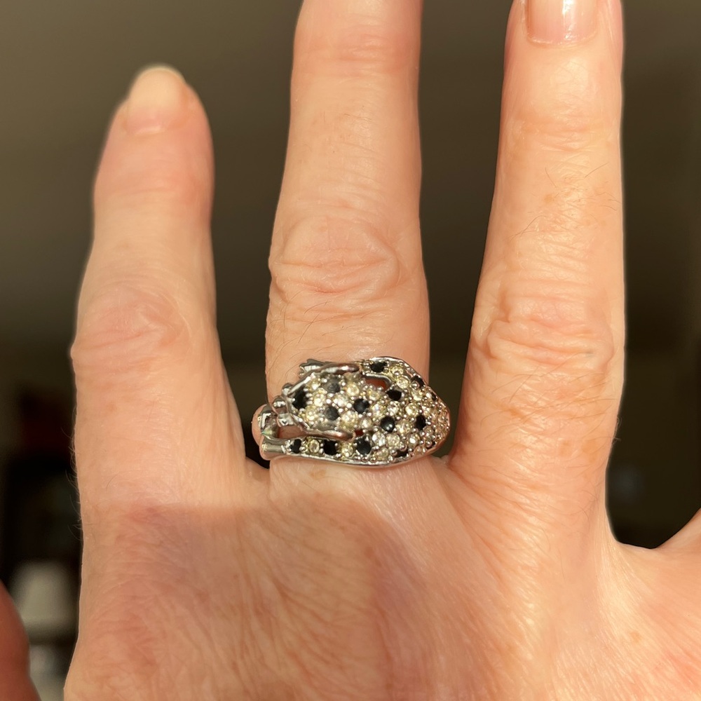 Silver Rhinestone Ring - Picture 6 of 7